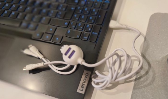 Lot Hub 3 ports USB + câble Charge 5 en 1 - photo numéro 3