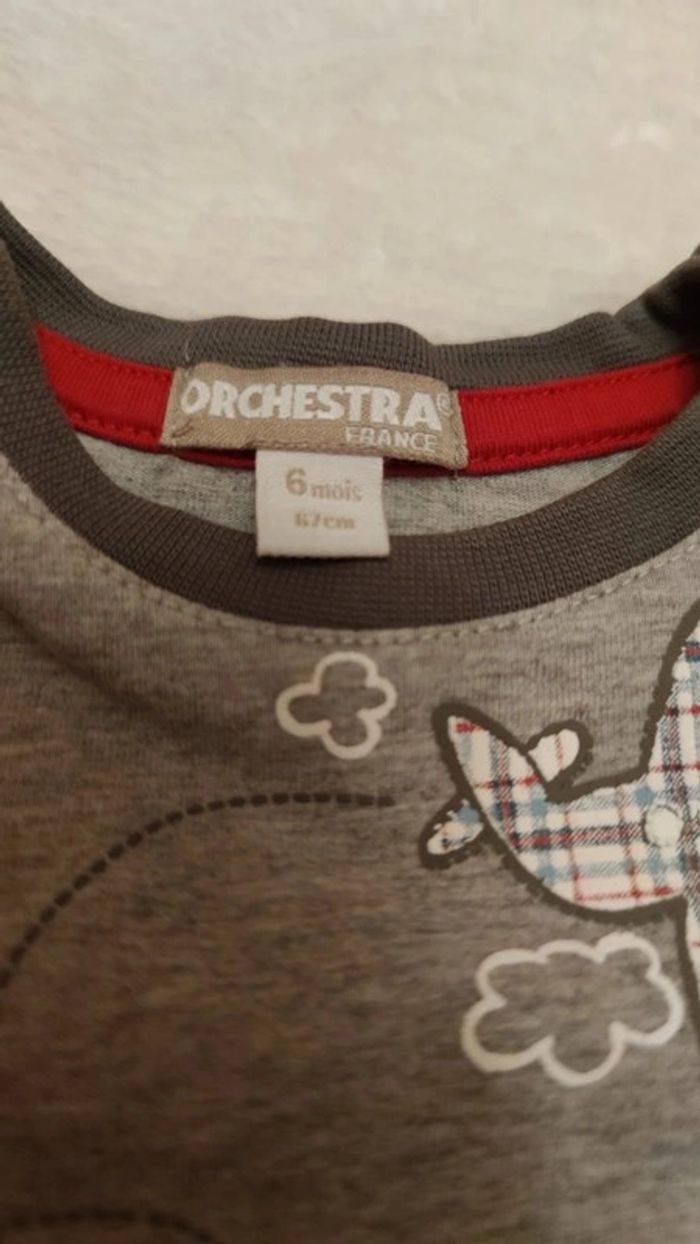 Tee-shirt 2 en 1 broderie "Go To The Big City" T. 6 mois Orchestra 💮100% Coton - photo numéro 4