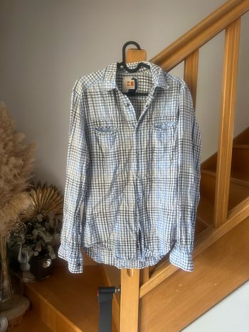 Chemise Hugo boss bleu et gris clair taille S