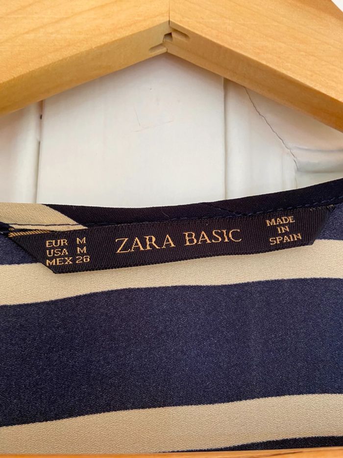 Blouse légère style marinière Zara taille M - photo numéro 3