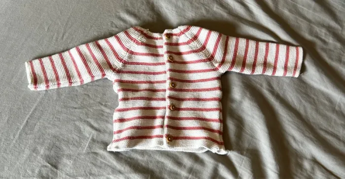 Pull bébé Kiabi 1M – Rayé blanc et rouge - photo numéro 3