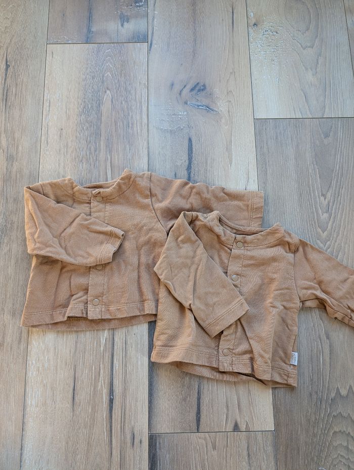 Lot 2 gilets poudre organic