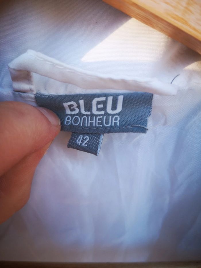 Veste coupe vent blanche Bleu Bonheur - photo numéro 2