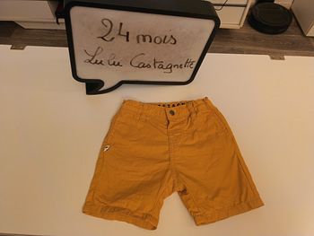 Short Lulu Castagnette jaune moutarde 