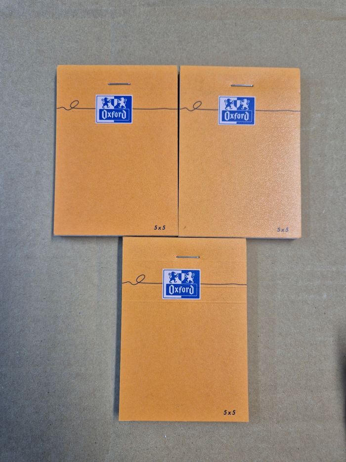 Lot 3 carnets Oxford A7