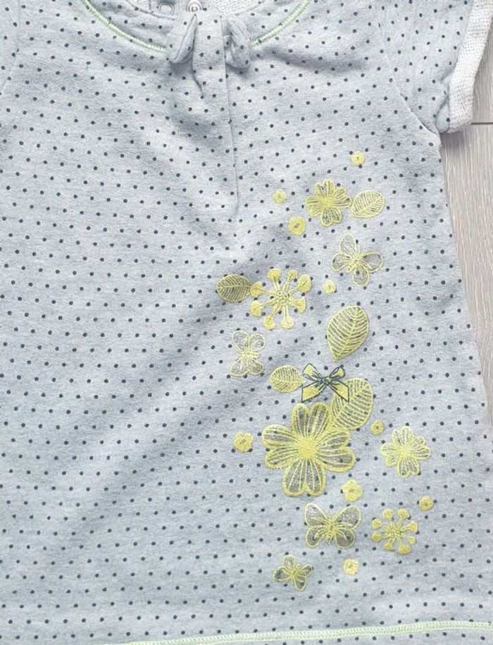 Robe grise et jaune. Fille 18 mois. Marque Orchestra - photo numéro 2