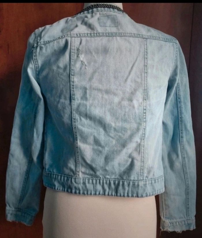 Veste en jeans avec chaîne taille S - photo numéro 2