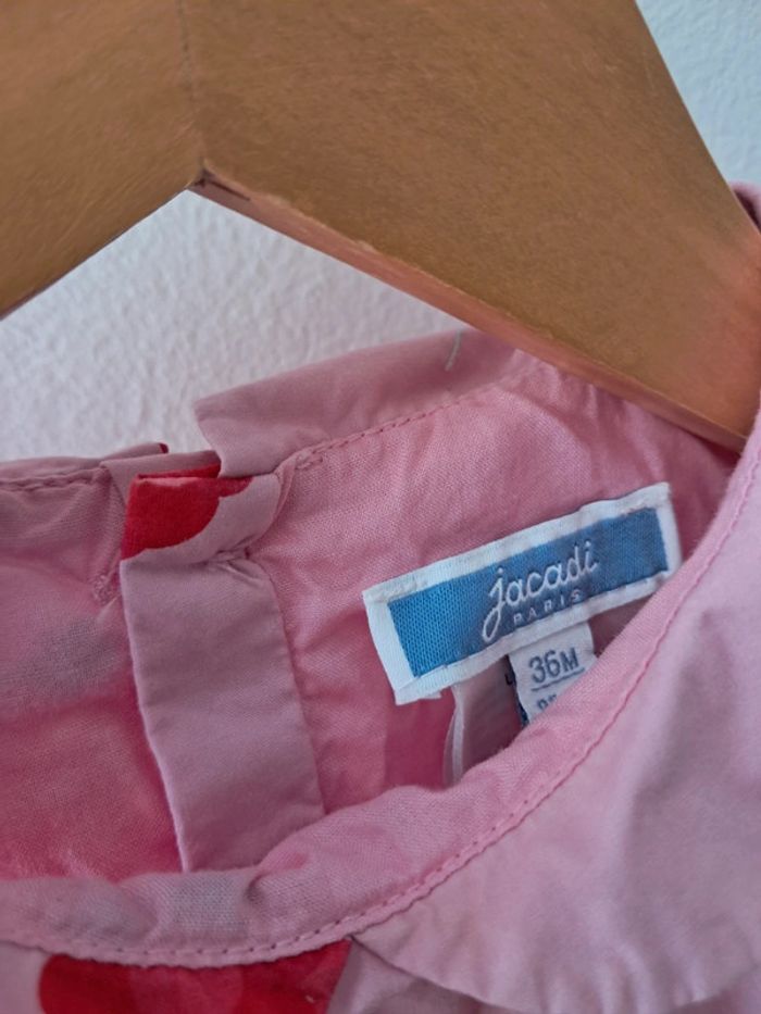 Ensemble Jacadi Framboises robe + bloomer 36mois tres bon état - photo numéro 3