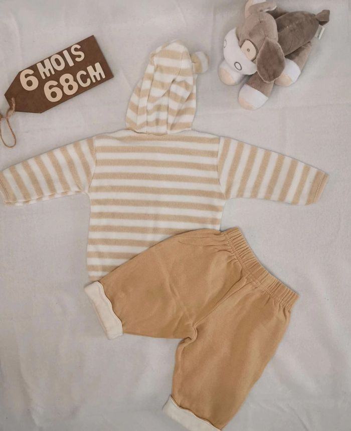 Ensemble 👣 sweat polaire et pantalon Kids minis 6mois/67cm - photo numéro 2