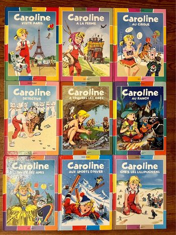 Lot de 9 livres Caroline Pierre Probst albums bd bords couleurs multicolores