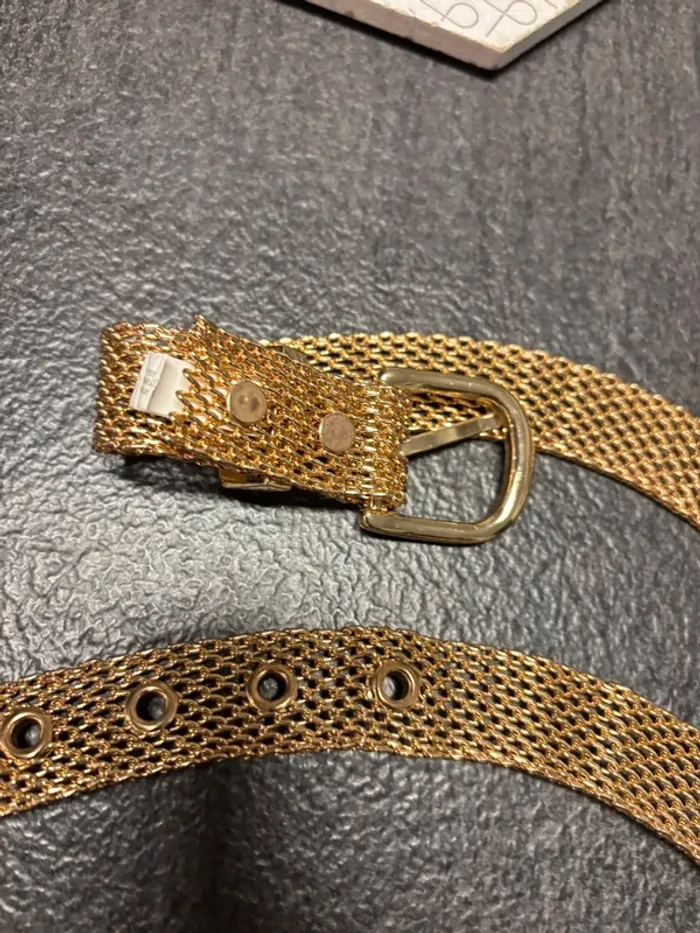 Ceinture dorée en maille métal Camaïeu neuve - photo numéro 5