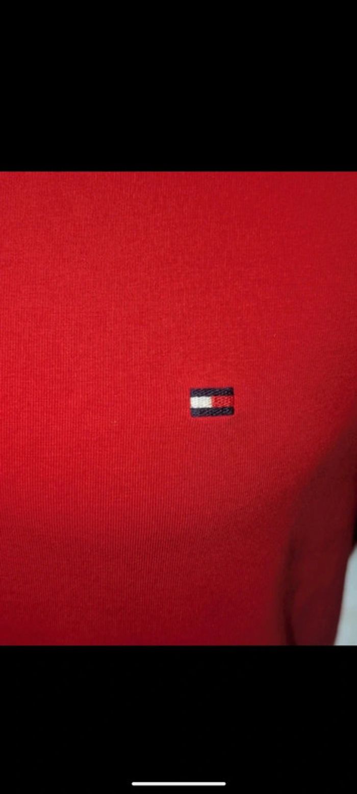 Tee-shirt Manche Longue Rouge Tommy Hilfiger - photo numéro 2