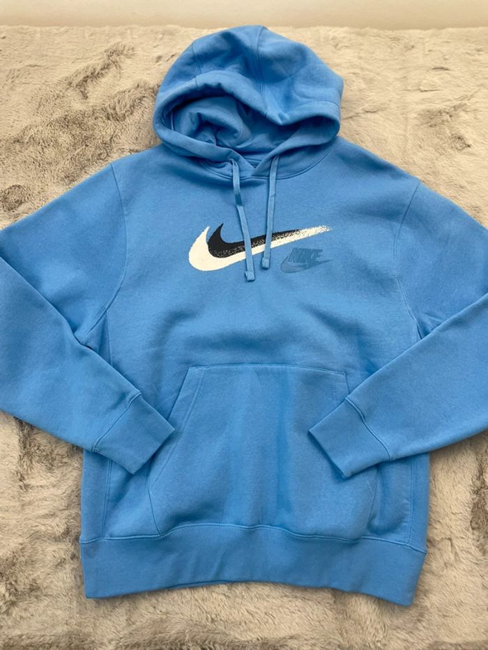 Sweat à capuche Nike bleu - Taille M - photo numéro 2