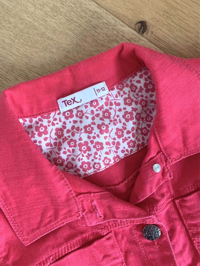 Veste Tex en jeans rose taille 11/12 - photo numéro 3