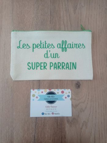 Trousse en toile parrain