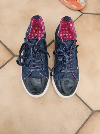 basket fille en jeans