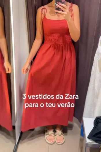 Robe longue été Zara couleur terracotta, taille XL