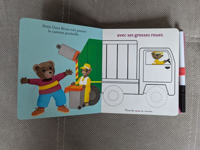 L'ardoise de petit ours brun : je dessine les véhicules - photo numéro 2