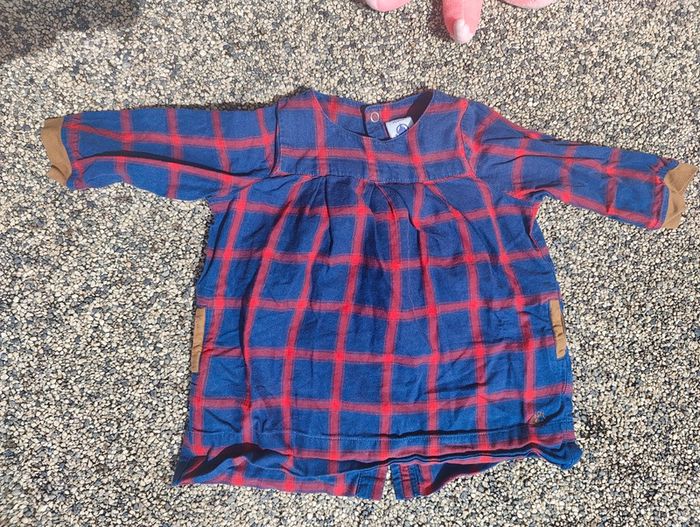 Robe à carreaux petit bateau 6 mois - photo numéro 2