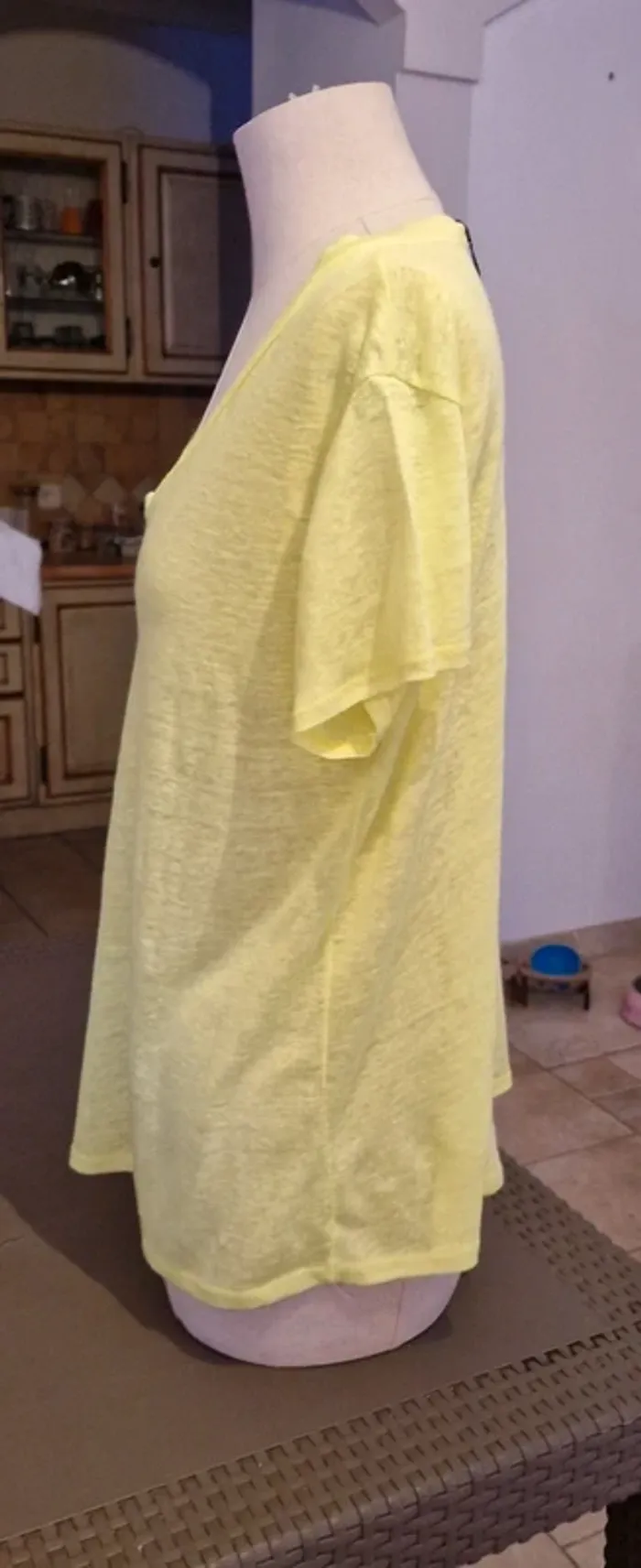 T-shirt Only Sud jaune fluo neuf avec étiquette - photo numéro 2