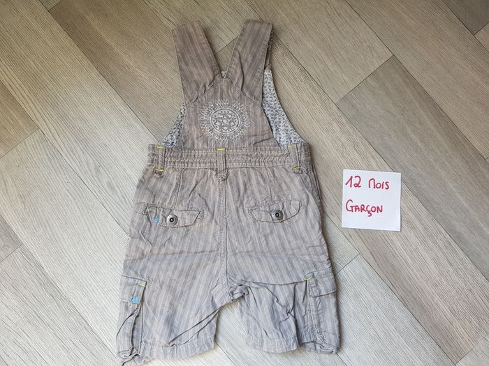 Salopette-Short 12 mois Garçon - photo numéro 2
