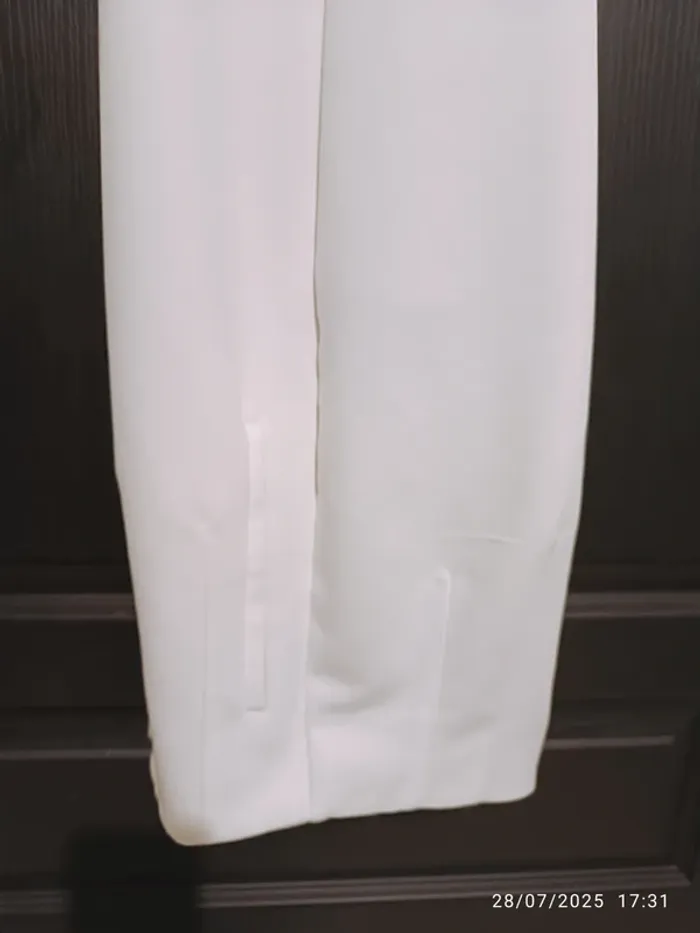 Pantalon iconique taille haute Zara blanc - photo numéro 5