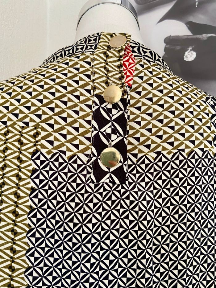 Blouse à manches 3/4 patchwork Zara TS comme neuve - photo numéro 7