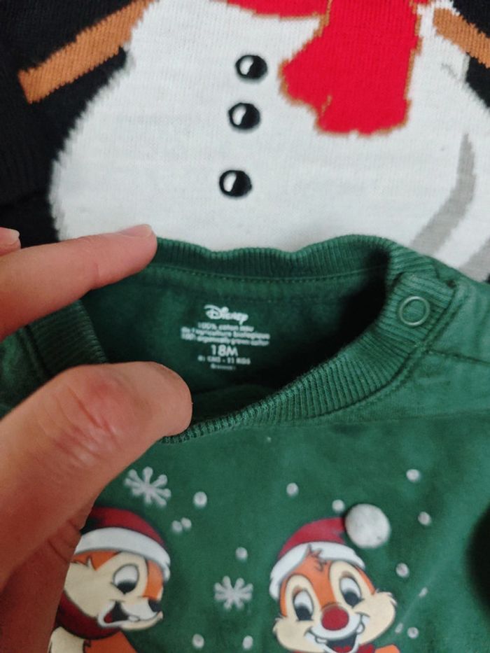 Lot pulls noël Kiabi et Disney 18 mois - photo numéro 2