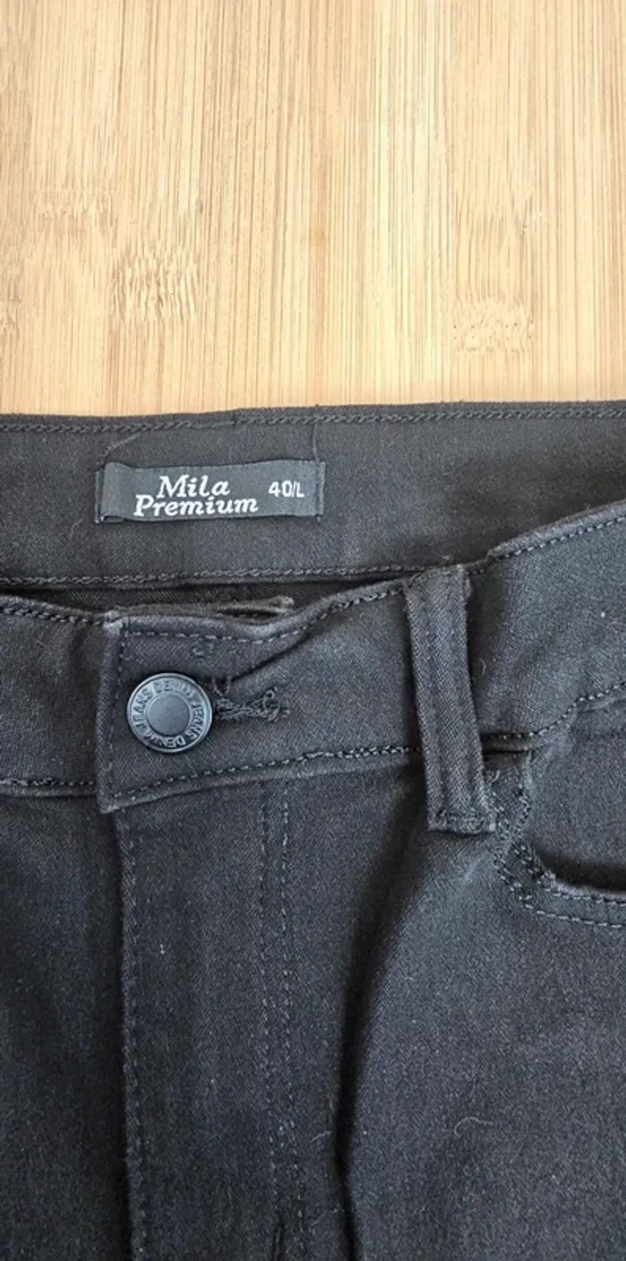 Jeans strass Mila premium noir T:40/L - photo numéro 4
