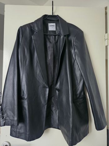 Blazer simili cuir 