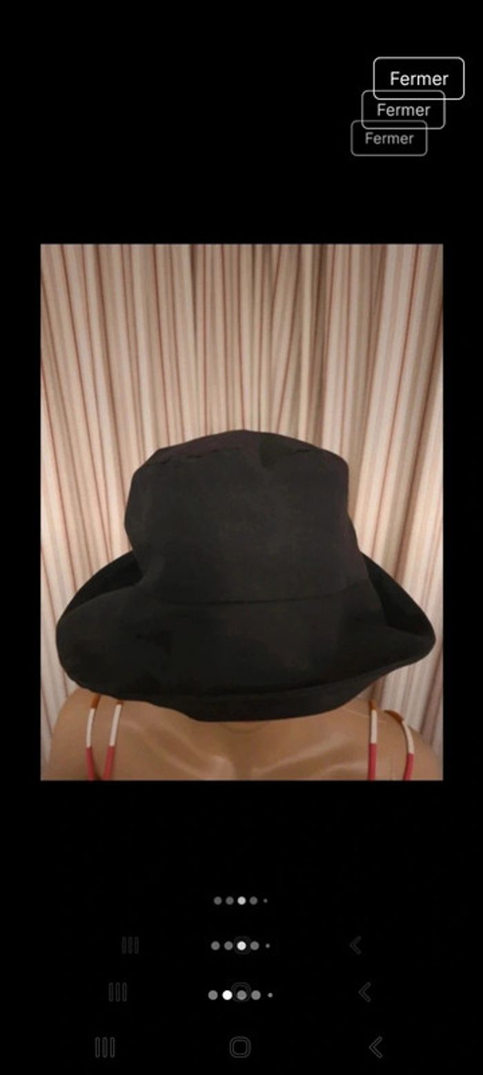 Jolie Chapeau femme noir Andres taille M 58cm - photo numéro 2