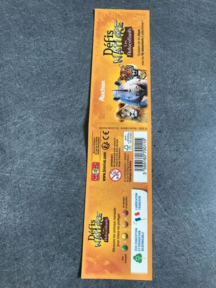 les défis natures bioviva auchan 2020 4 autocollants n°3 ,27 ,51 ,75 - photo numéro 3
