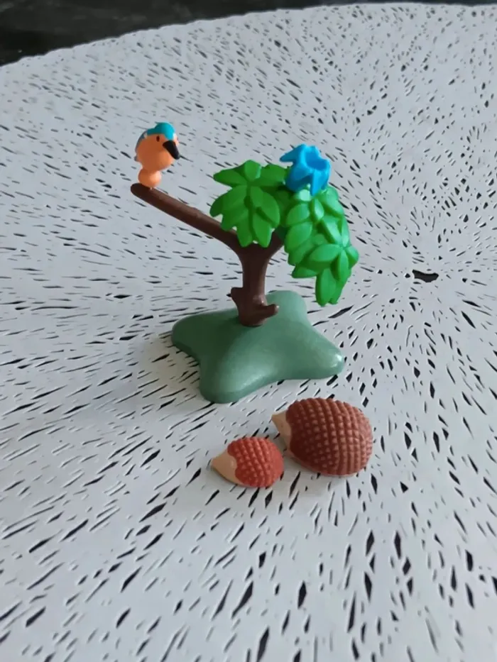 Martin pêcheur playmobil et hérissons - photo numéro 3