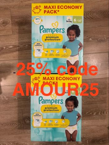 Lot de couches Pampers premium protection taille 6