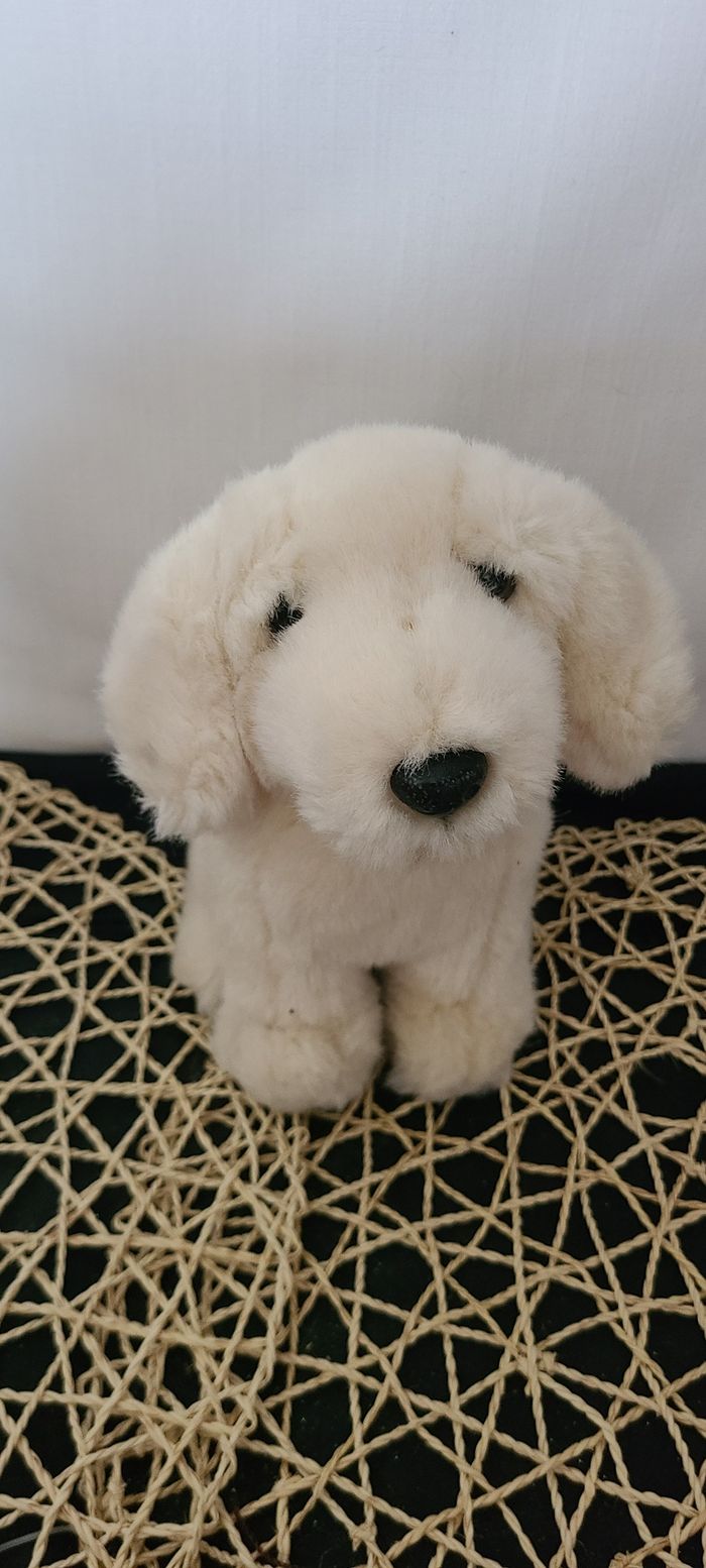 Peluche chien beige JACADI