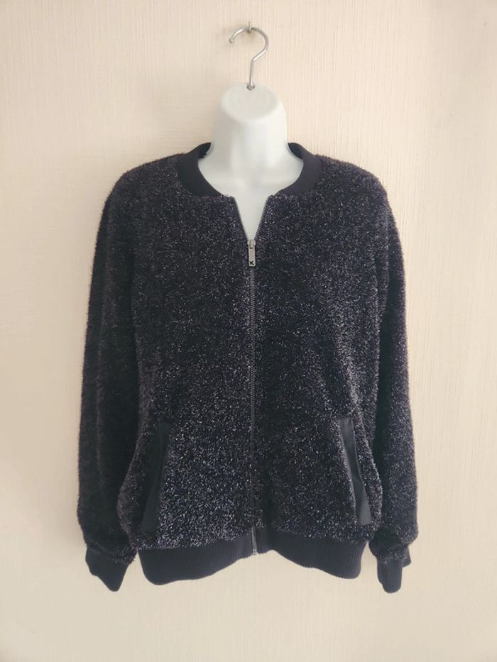 Jolie veste blouson Teddy noir Kookai S - photo numéro 2