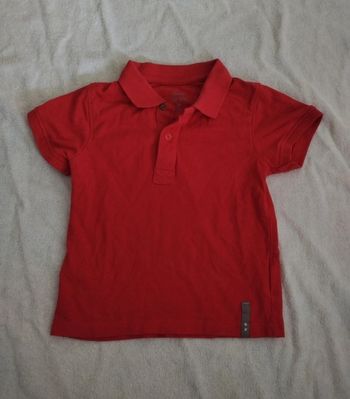 Polo garçon manches courtes rouge 3 ans grain de blé 