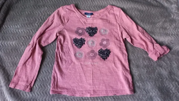 T-shirt vieux rose okaidi t6