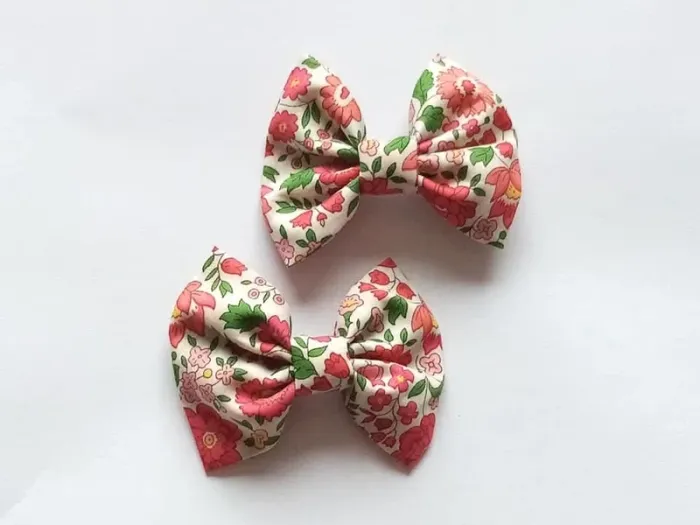 Lot de 2 barrettes pinces liberty fleuri
