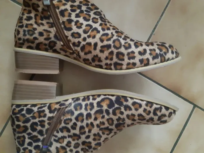 très belles bottines imprimé leopard pointure 38 - photo numéro 4