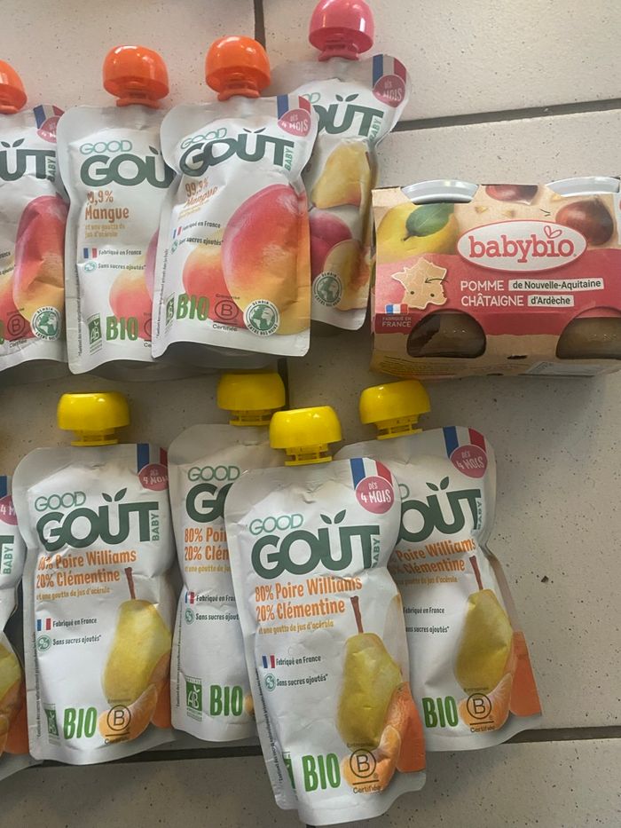 Lot de 20 compotes et 2 petits pots bio - photo numéro 3