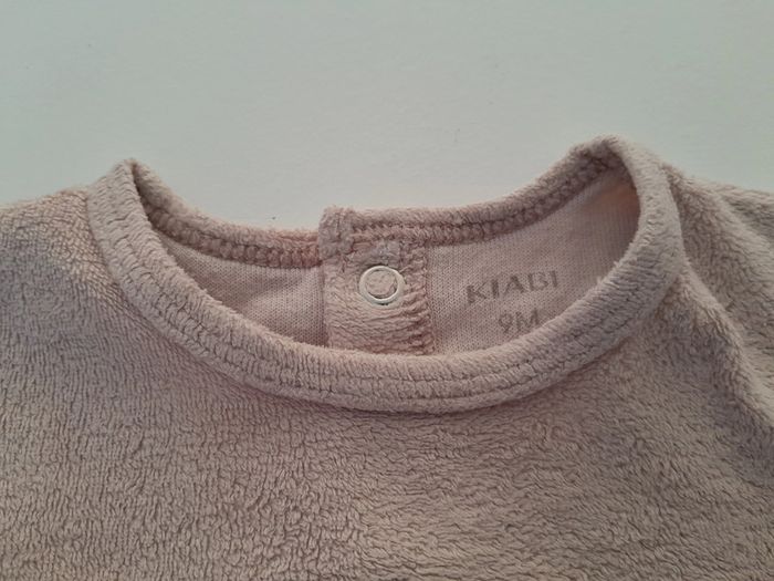 pyjama dors bien velours rose pale dessin lapin 9 mois - photo numéro 4