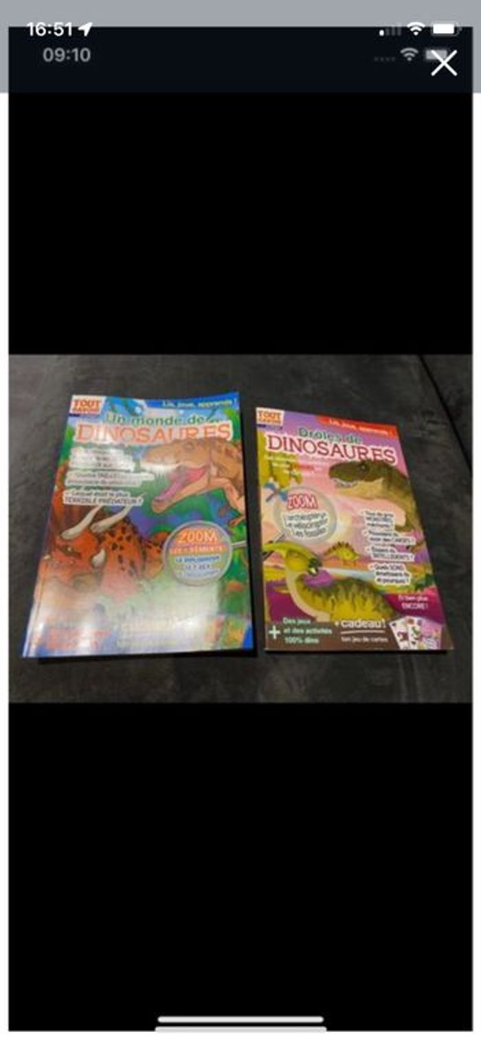 Lot de 2 magasines sur les dinosaures