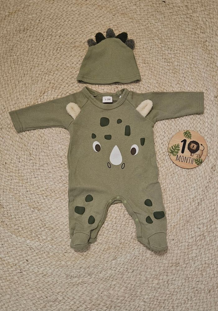 Pyjama dinosaure 1 à 3 mois