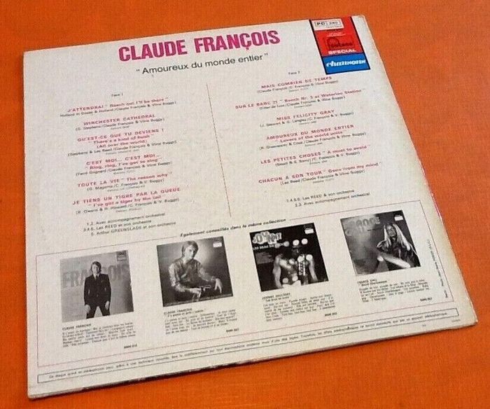 Album Vinyle 33 tours Claude François Amoureux du monde entier (1973) - photo numéro 2