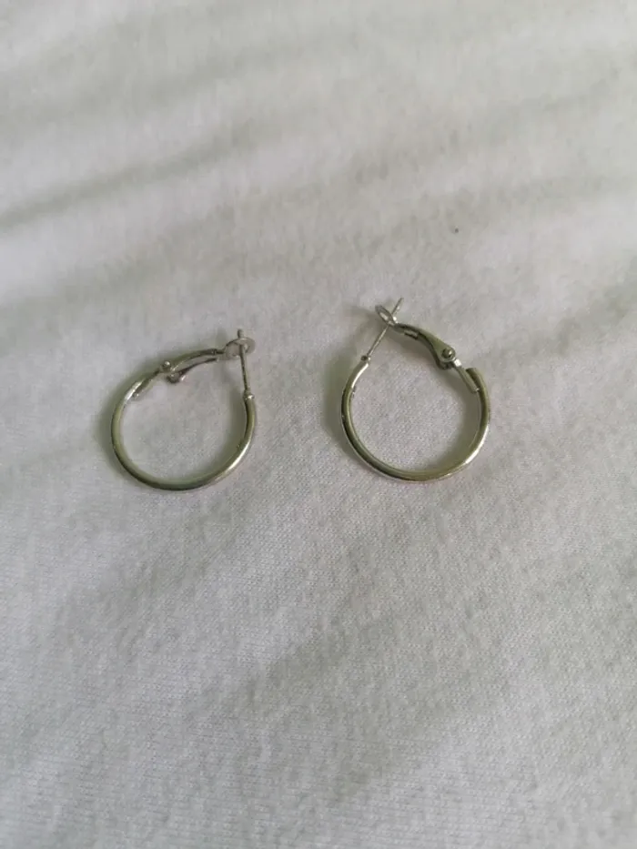 Boucle d'oreille petit anneaux / créole argent