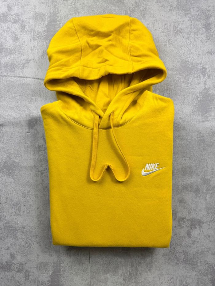 Nike sweat à capuche - jaune - logo blanc - taille XS