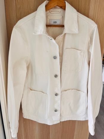Veste en jean beige Homme Celio taille S