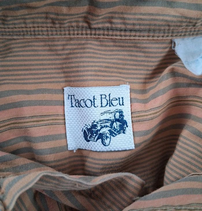Chemise Vintage Tacot Bleu taille L - photo numéro 4