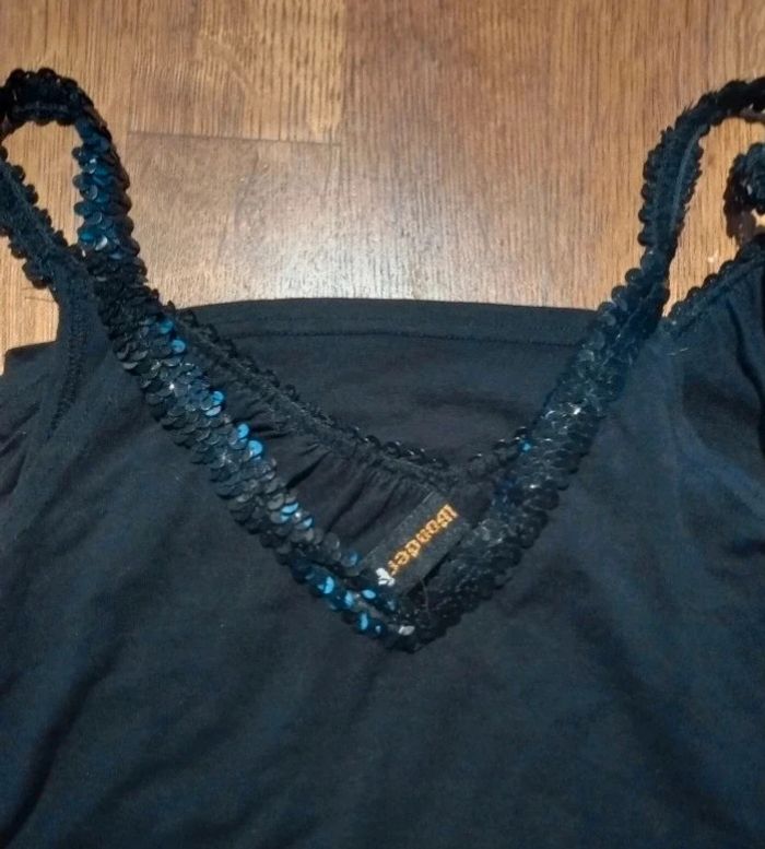 Blouse à bretelles pailettes Wonder taille XS - photo numéro 2